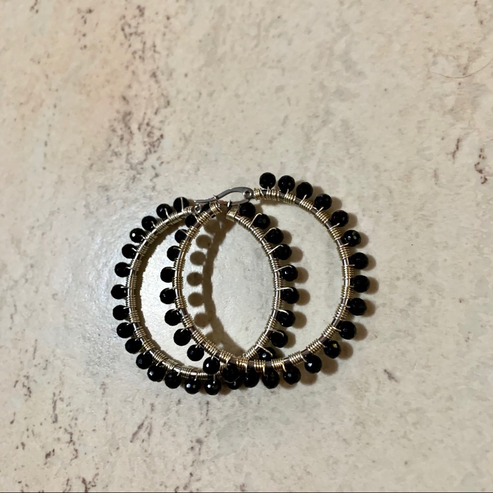 Hoop crystal earrings